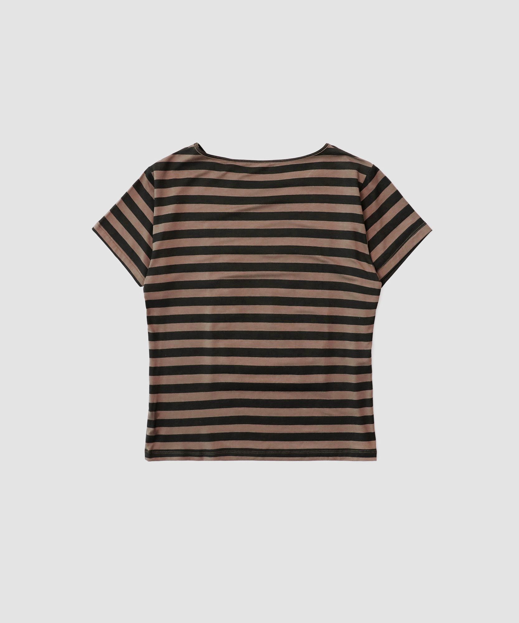 【BADBLOOD】 Dark Classic Stripe T-Shirt - Khaki/Black Badblood Dark Classic Stripe T-Shirt - Tobacco/Brown – BBGSHOPHK