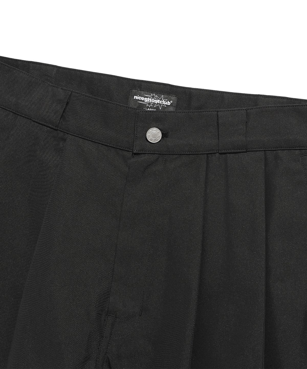 나이스고스트클럽(NICEGHOSTCLUB) BERMUDAS TWO TUCK WORK SHORTS_BLACK(NG2FMUPA61A)