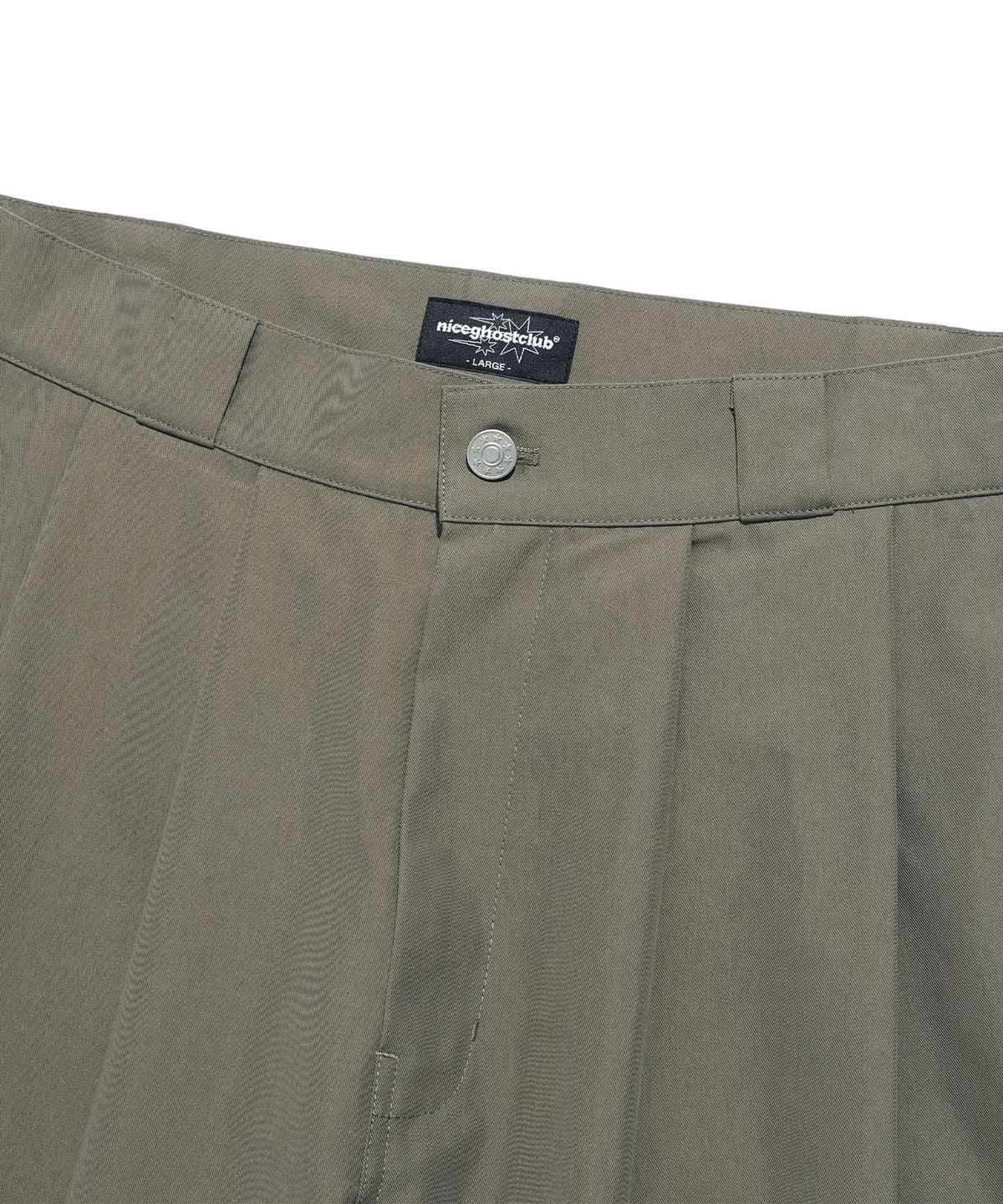 나이스고스트클럽(NICEGHOSTCLUB) BERMUDAS TWO TUCK WORK SHORTS_BROWN(NG2FMUPA61A)