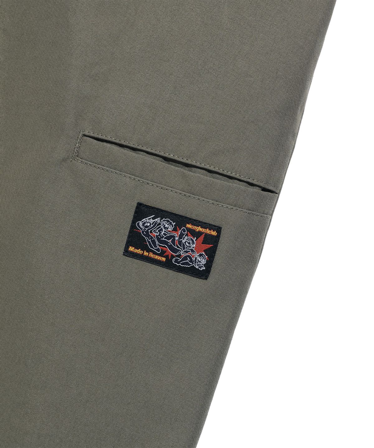 나이스고스트클럽(NICEGHOSTCLUB) BERMUDAS TWO TUCK WORK SHORTS_BROWN(NG2FMUPA61A)