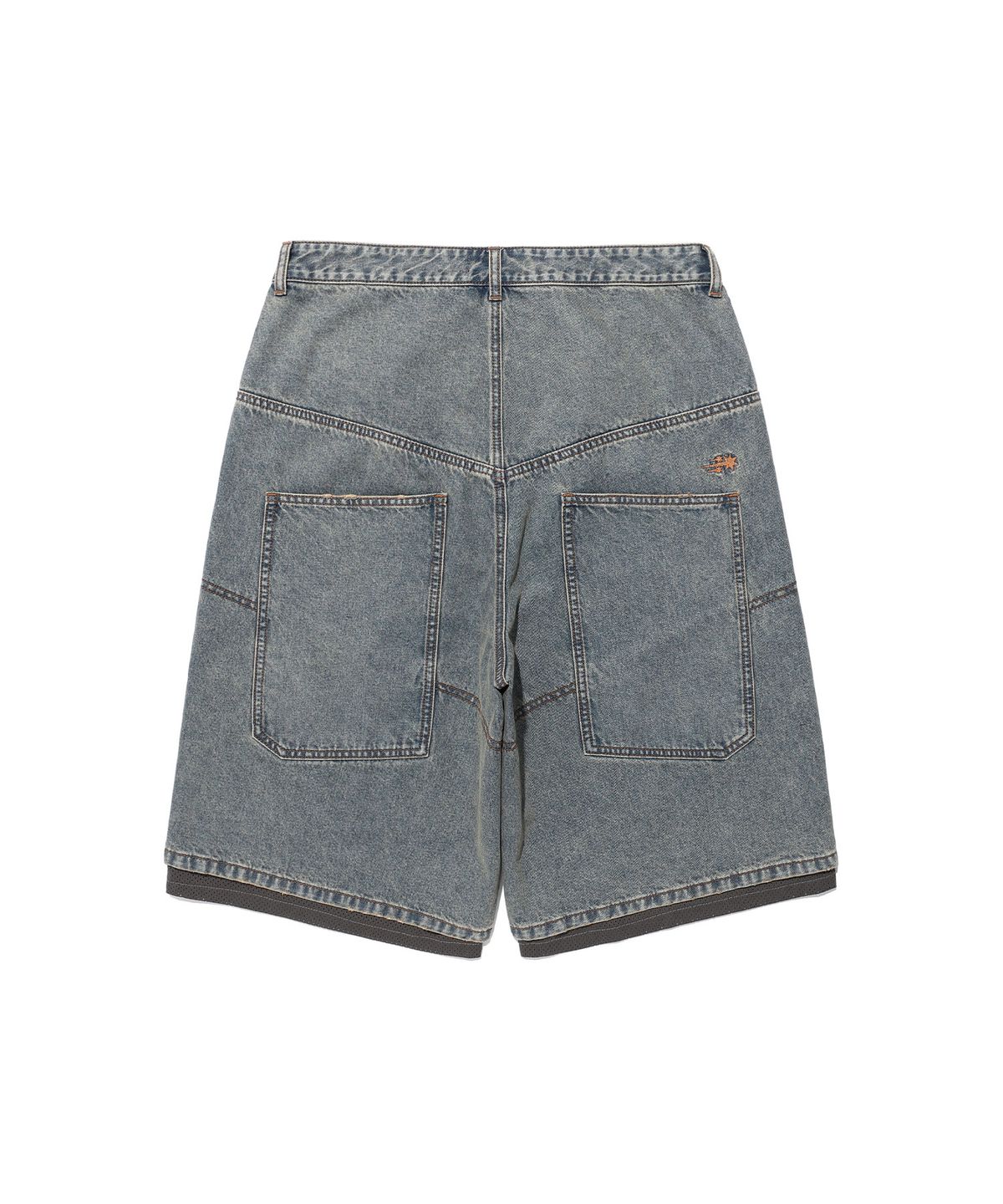 나이스고스트클럽(NICEGHOSTCLUB) LAYERED MESH DENIM SHORTS_BLUE(NG2FMUPA62A)