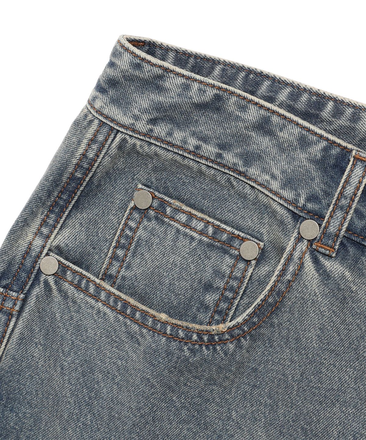 나이스고스트클럽(NICEGHOSTCLUB) LAYERED MESH DENIM SHORTS_BLUE(NG2FMUPA62A)