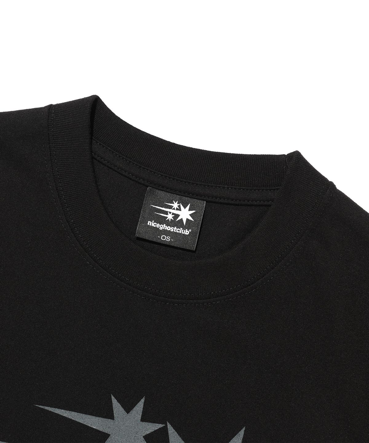 나이스고스트클럽(NICEGHOSTCLUB) 3STARS SYMBOL CROP SLIM TEE_BLACK(NG2FMFT538A)