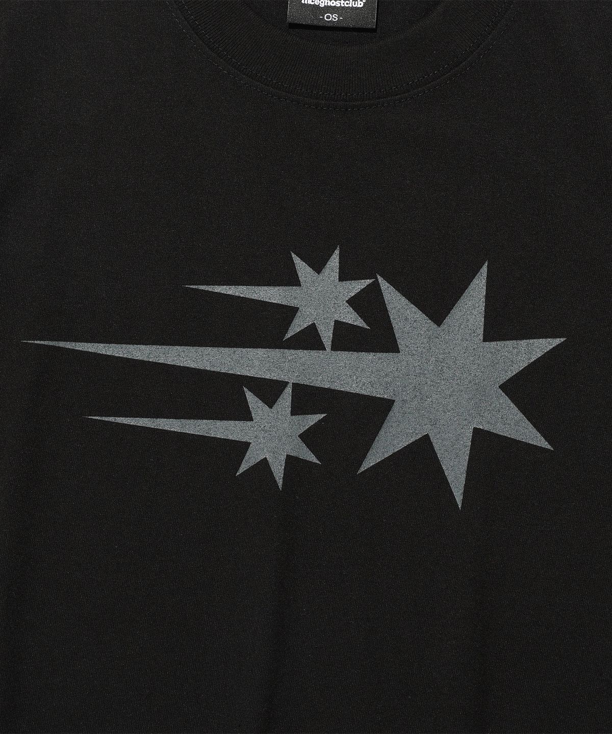나이스고스트클럽(NICEGHOSTCLUB) 3STARS SYMBOL CROP SLIM TEE_BLACK(NG2FMFT538A)