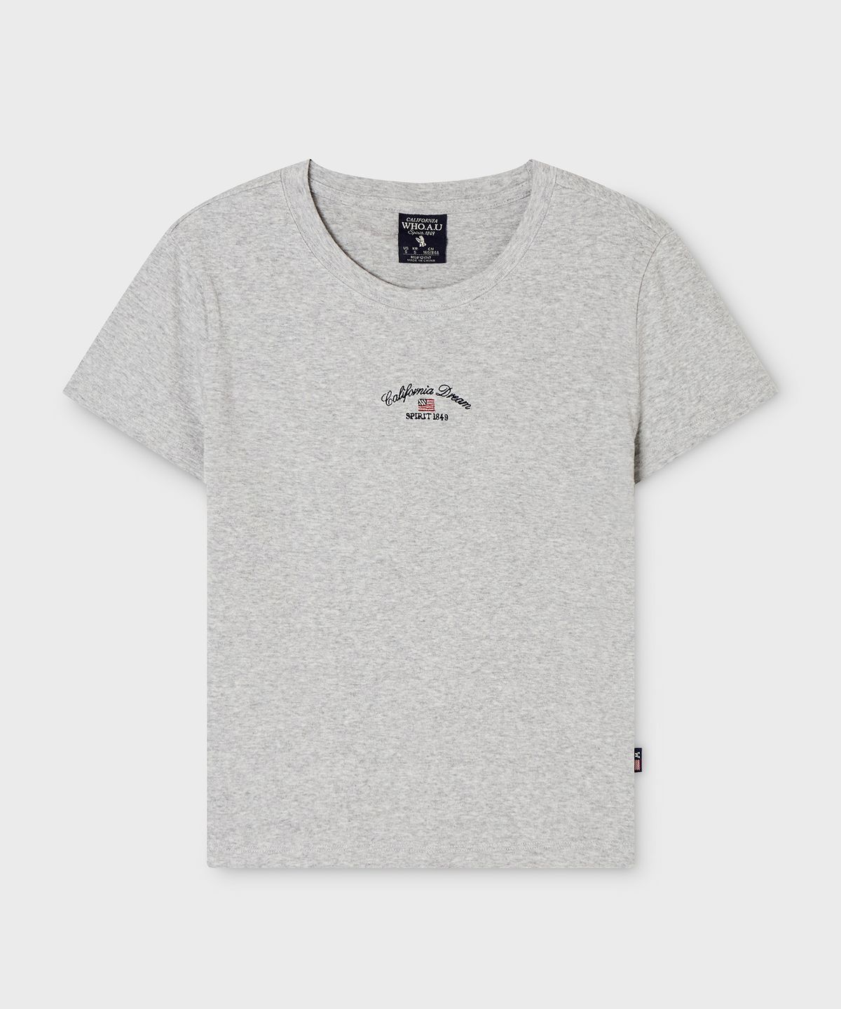 후아유(WHO.A.U) USA Embroidery Small Logo T-shirt / WHRAG2441F
