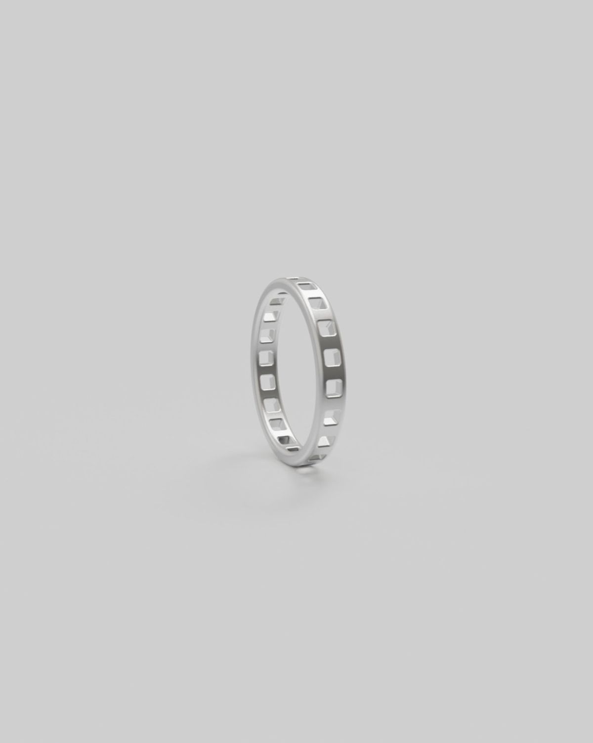 르네오브제(RENEOBJET) WIN SQUARE RING (1R) [STERLING SILVER] 미니멀 디자인 925 실버 링 도형 반지