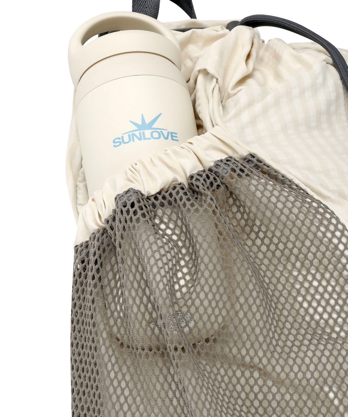 썬러브투어(SUNLOVETOUR) Tourer Gym Sack Ivory Grid