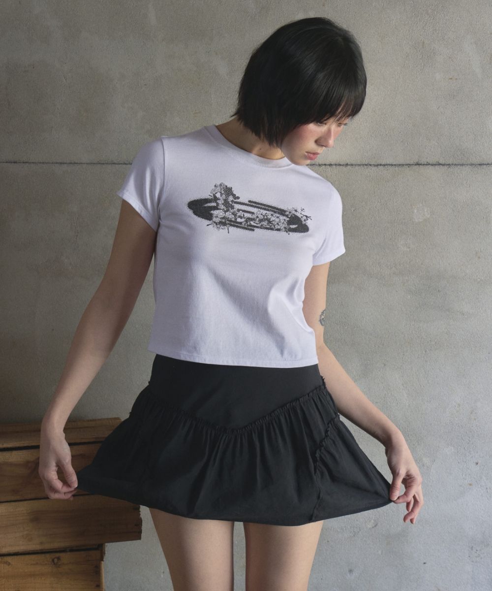 ★2025SS★OPENING PROJECT★W Flower Symbol Cropped T Shirt MUSINSA | OPENING PROJECT W Flower Symbol Cropped T Shirt