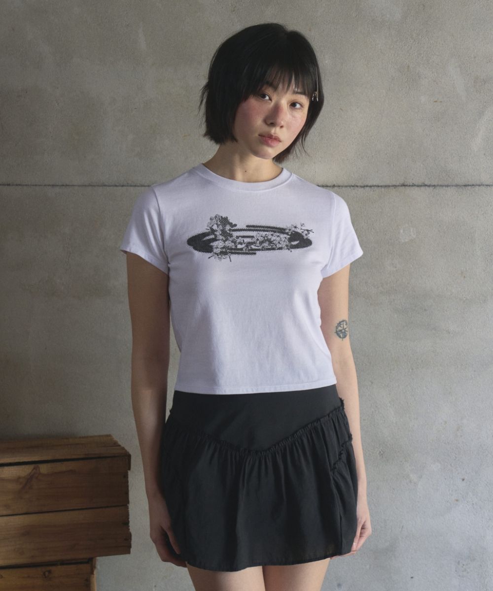 ★2025SS★OPENING PROJECT★W Flower Symbol Cropped T Shirt MUSINSA公式 | OPENING PROJECT W Flower Symbol Cropped T