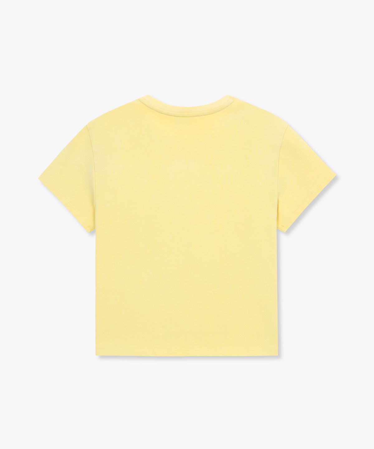 수프라(SUPRA) 여성 로고 포인트 크롭 티셔츠(YELLOW)