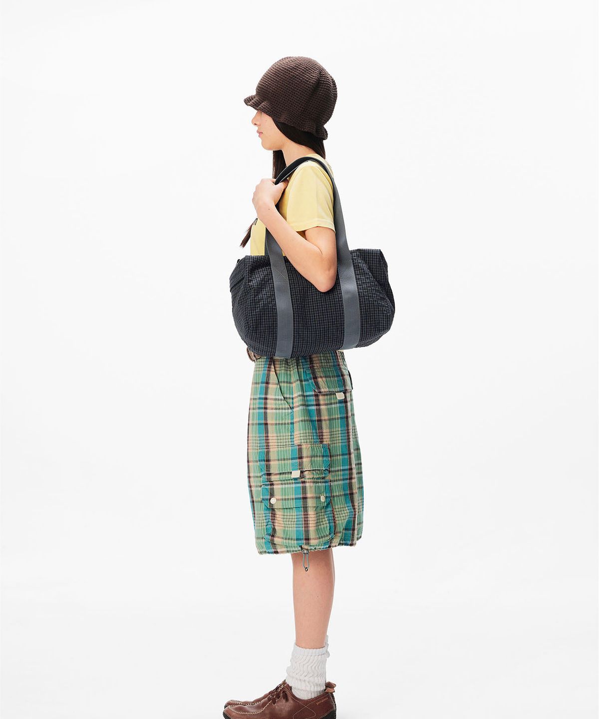 썬러브투어(SUNLOVETOUR) Micro Duffle Bag Black Grid