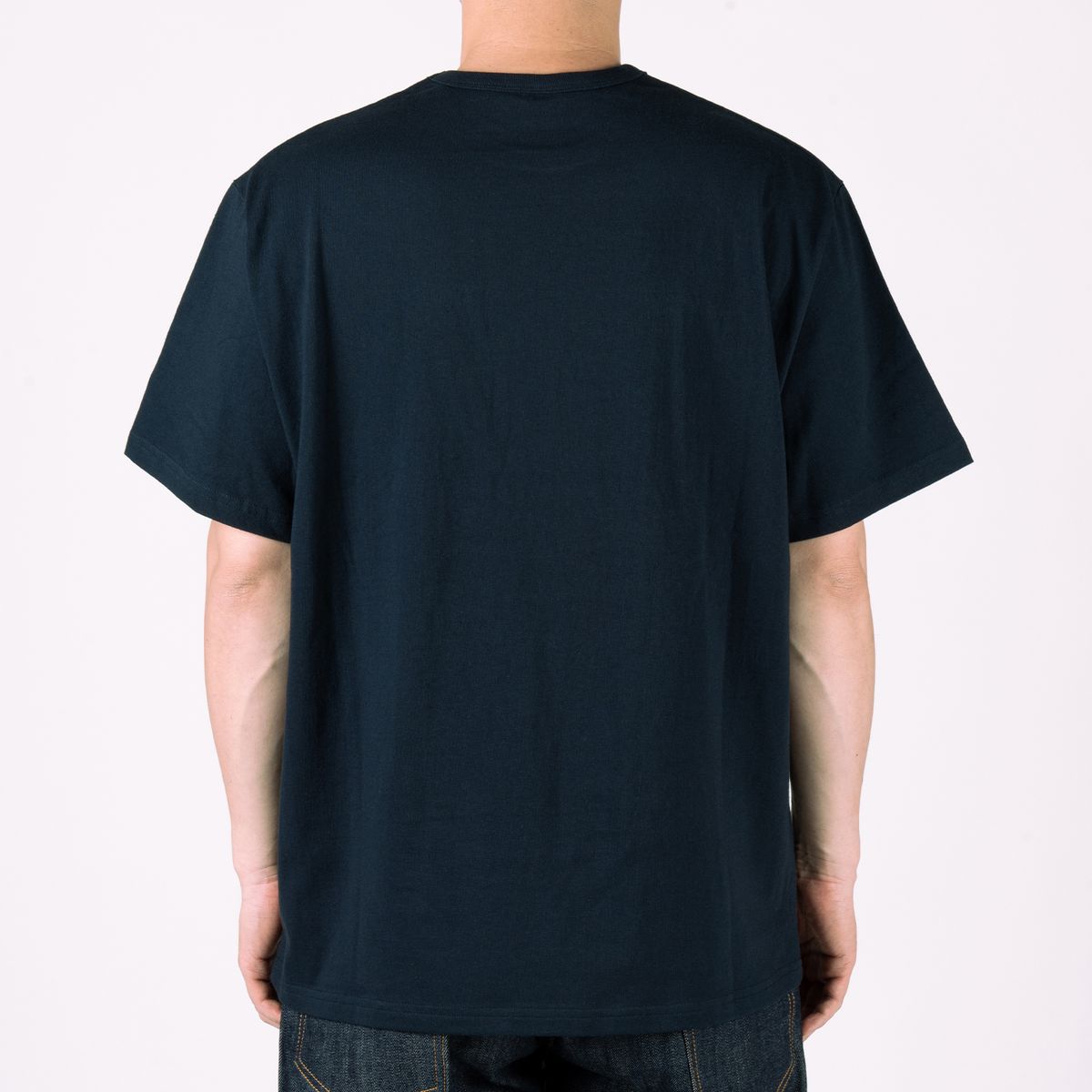 티알브이알(TRVR) Short Sleeve Chain Stitch Navy