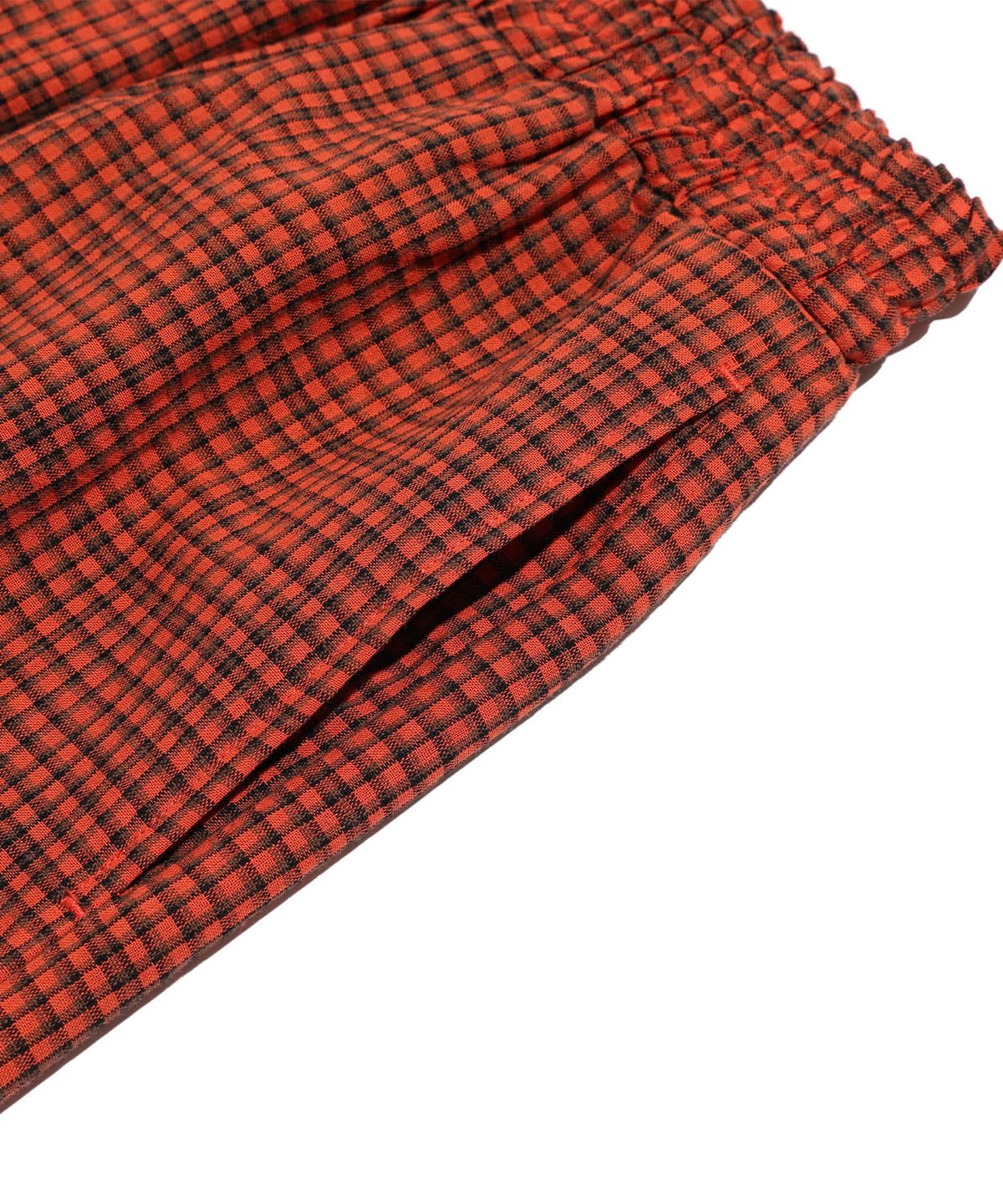 나이스고스트클럽(NICEGHOSTCLUB) CHECK BOX SHORTS_ORANGE(NG2FMUPA63A)
