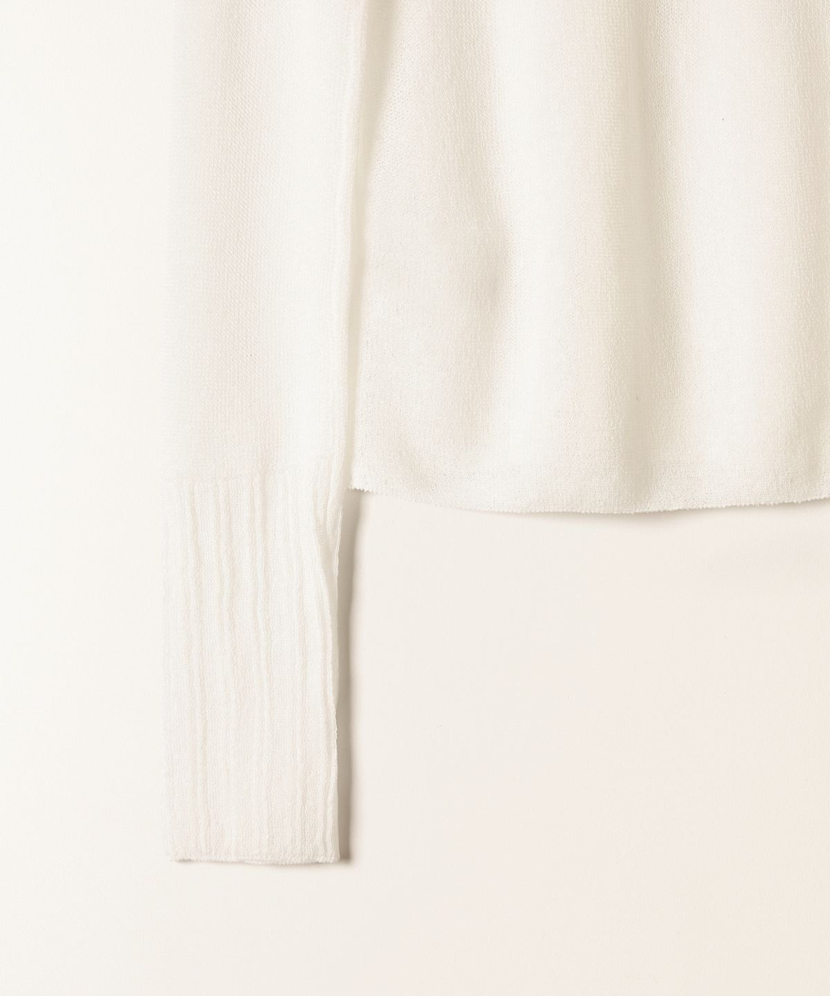 튜드먼트(TTUDEMENT) SHEER RIB CARDIGAN IVORY