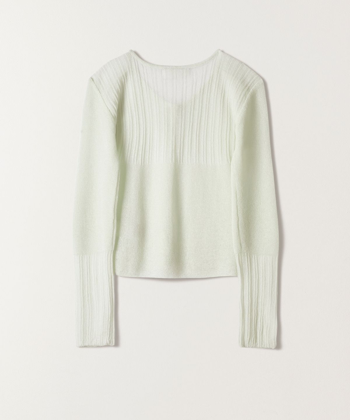 튜드먼트(TTUDEMENT) SHEER RIB CARDIGAN MINT