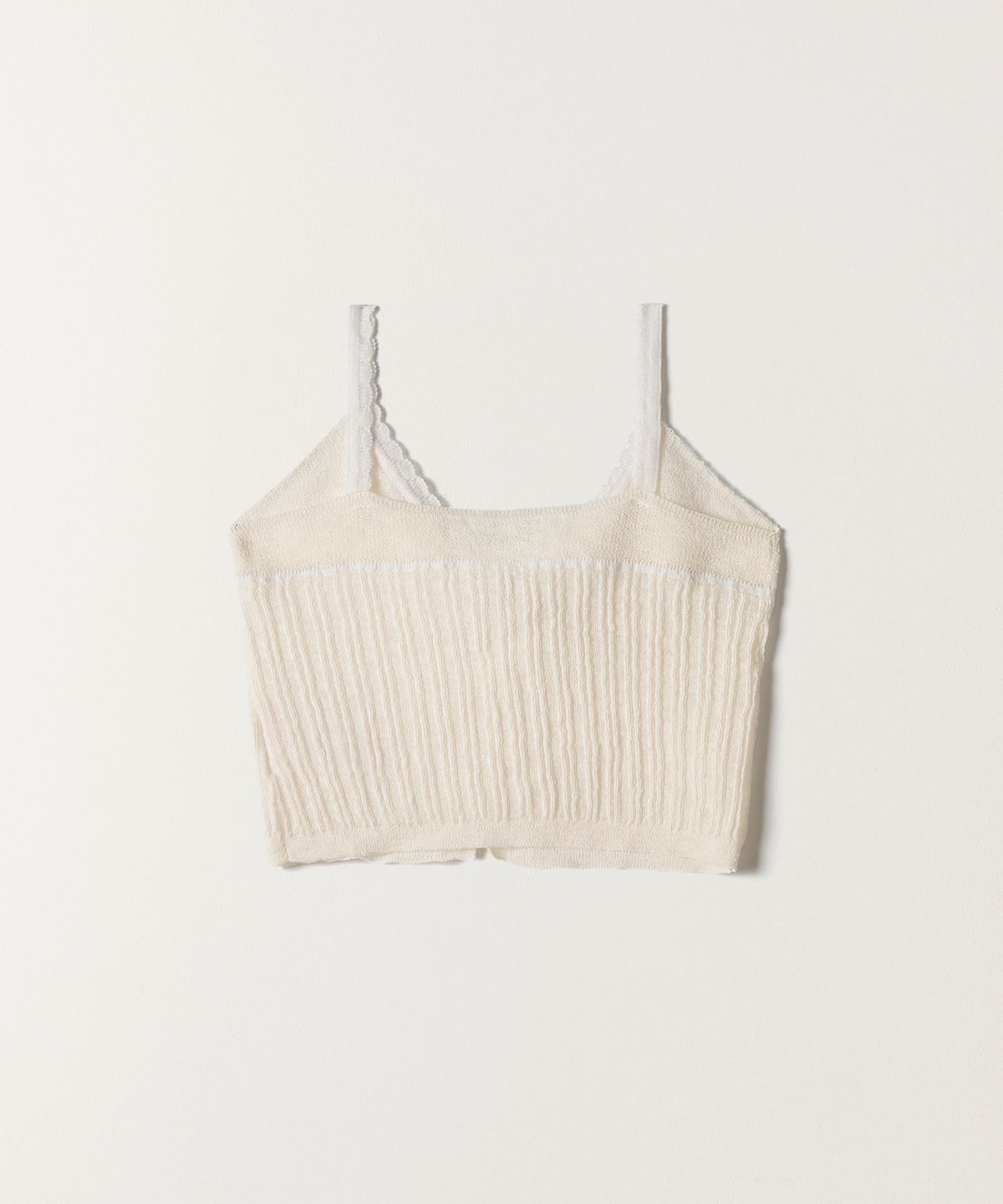튜드먼트(TTUDEMENT) RIBBON KNIT BUSTIER LIGHT BEIGE