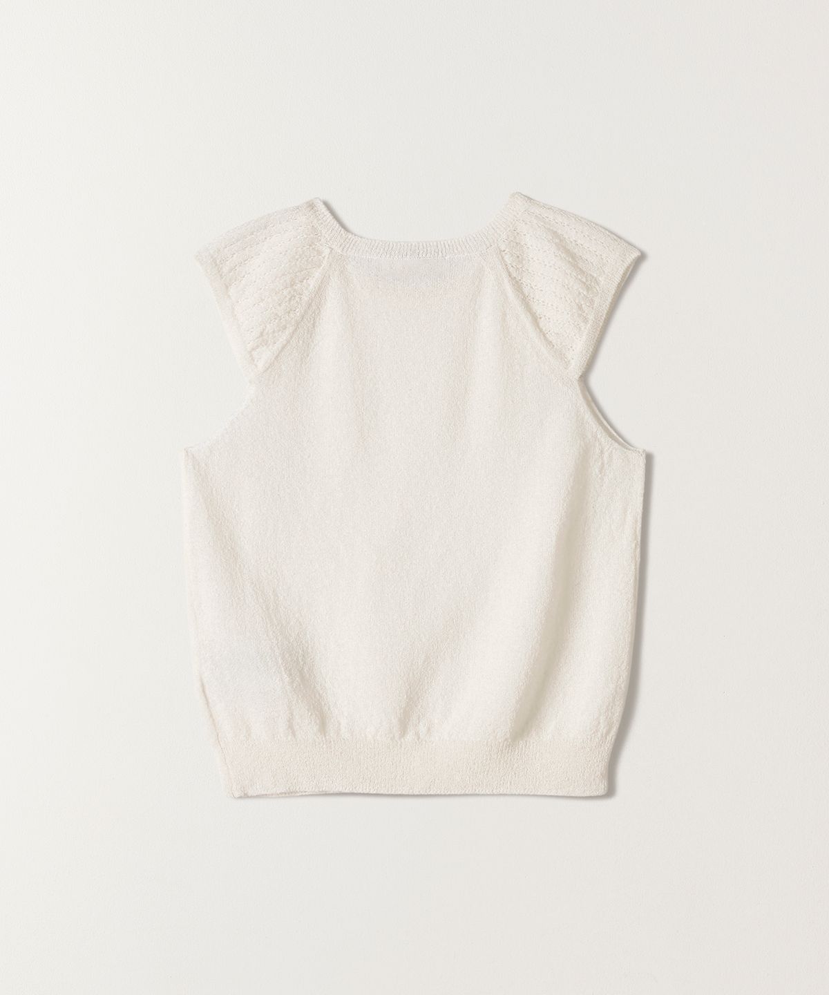 튜드먼트(TTUDEMENT) SLEEVELESS KNIT TOP WHITE