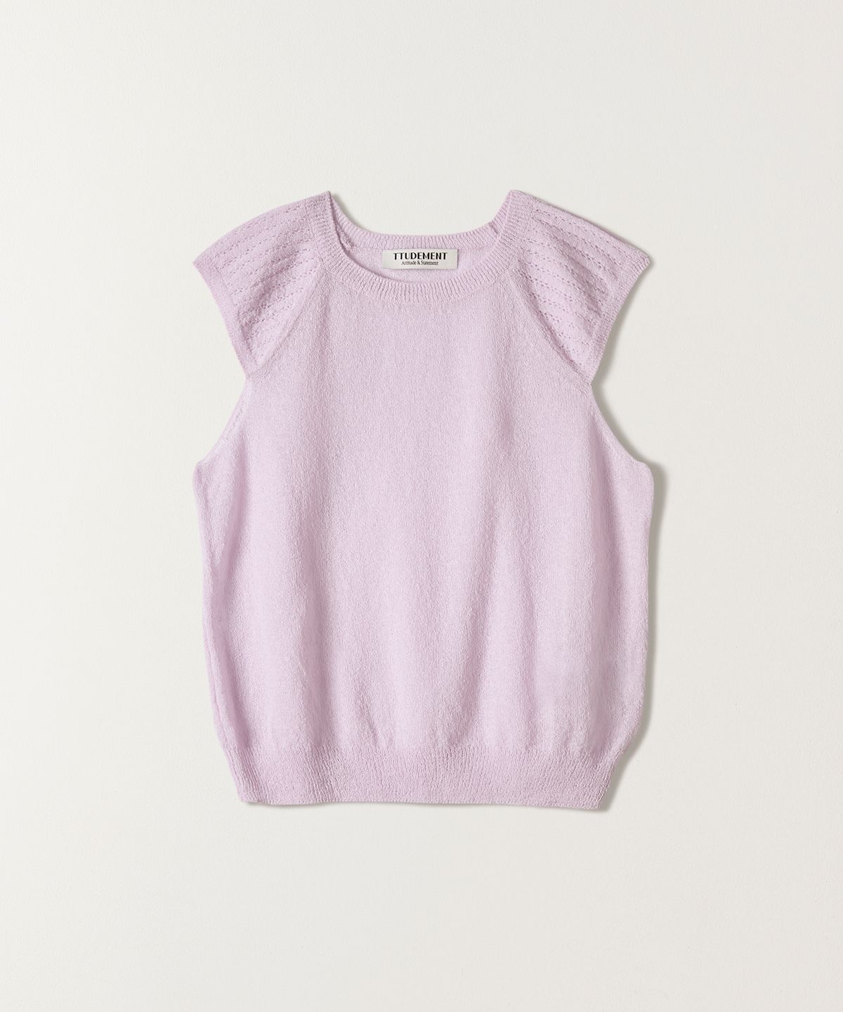 튜드먼트(TTUDEMENT) SLEEVELESS KNIT TOP LAVENDER