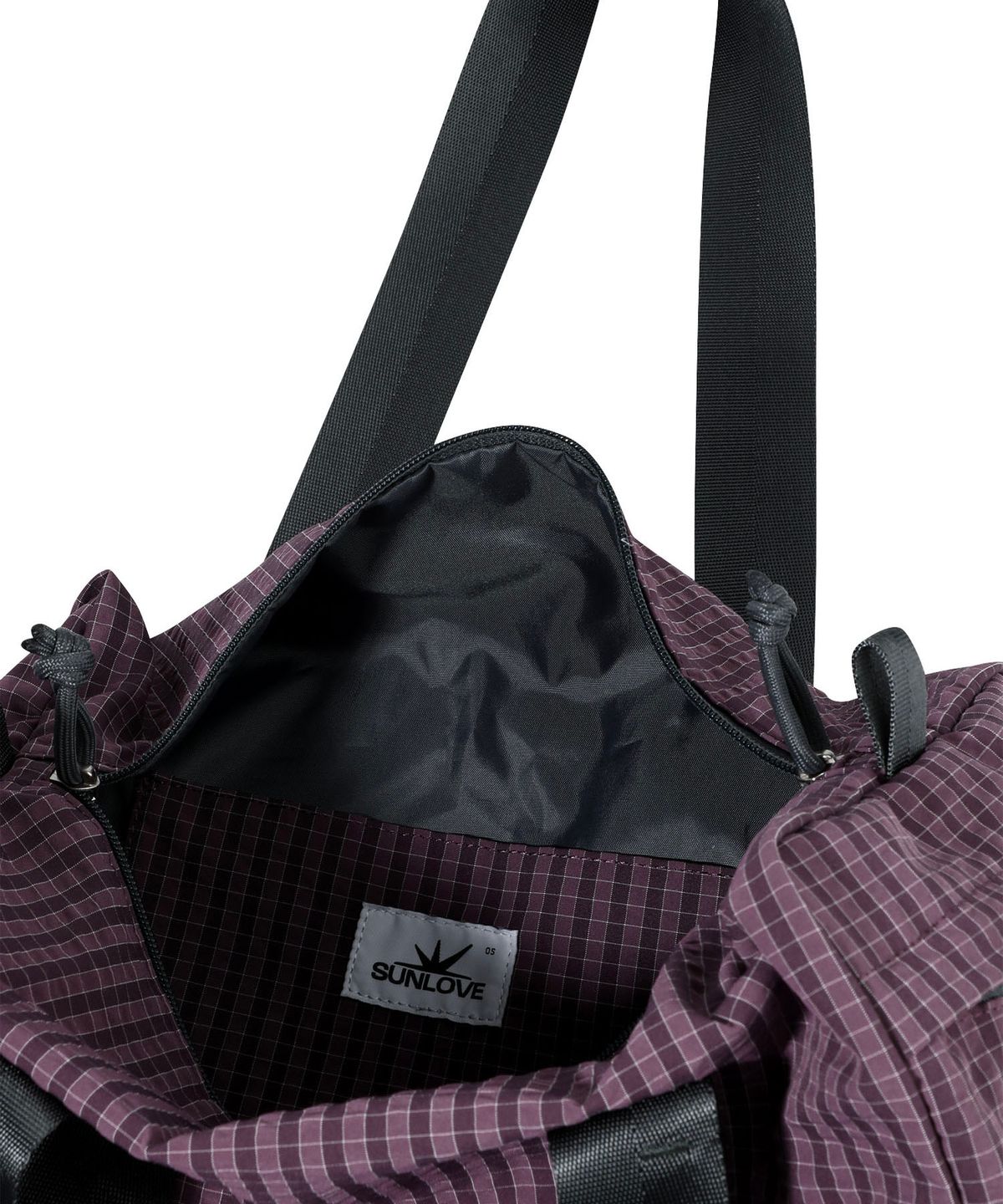 썬러브투어(SUNLOVETOUR) Micro Duffle Bag Purple Grid