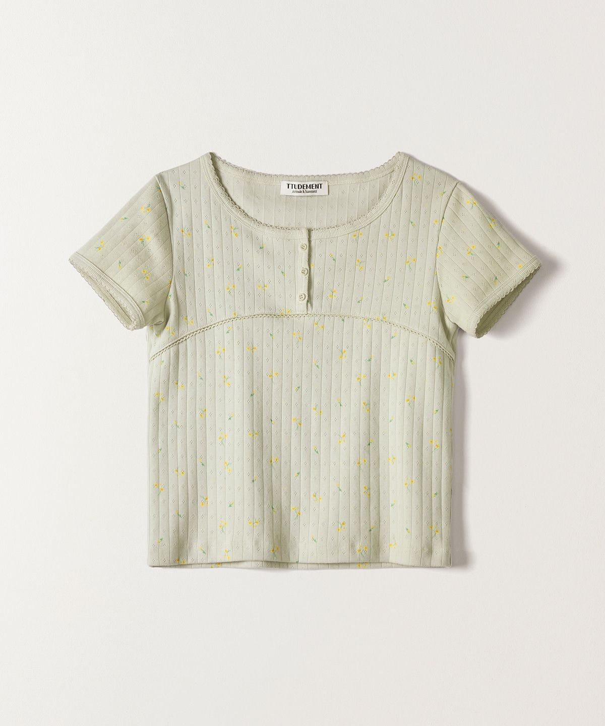 튜드먼트(TTUDEMENT) BLOOMING FLOWER TEE MINT