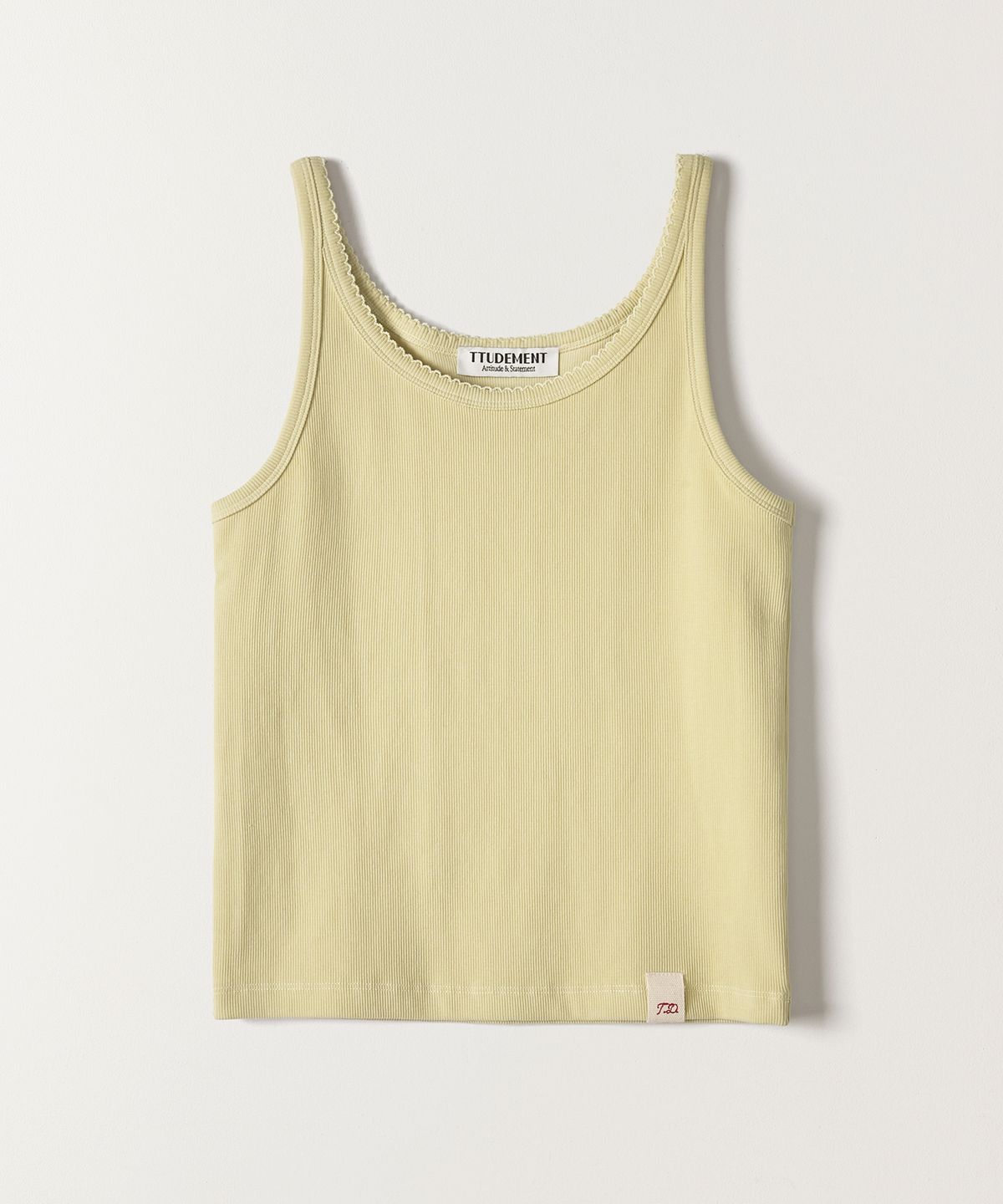 튜드먼트(TTUDEMENT) RIBBED COTTON SLEEVELESS LIME
