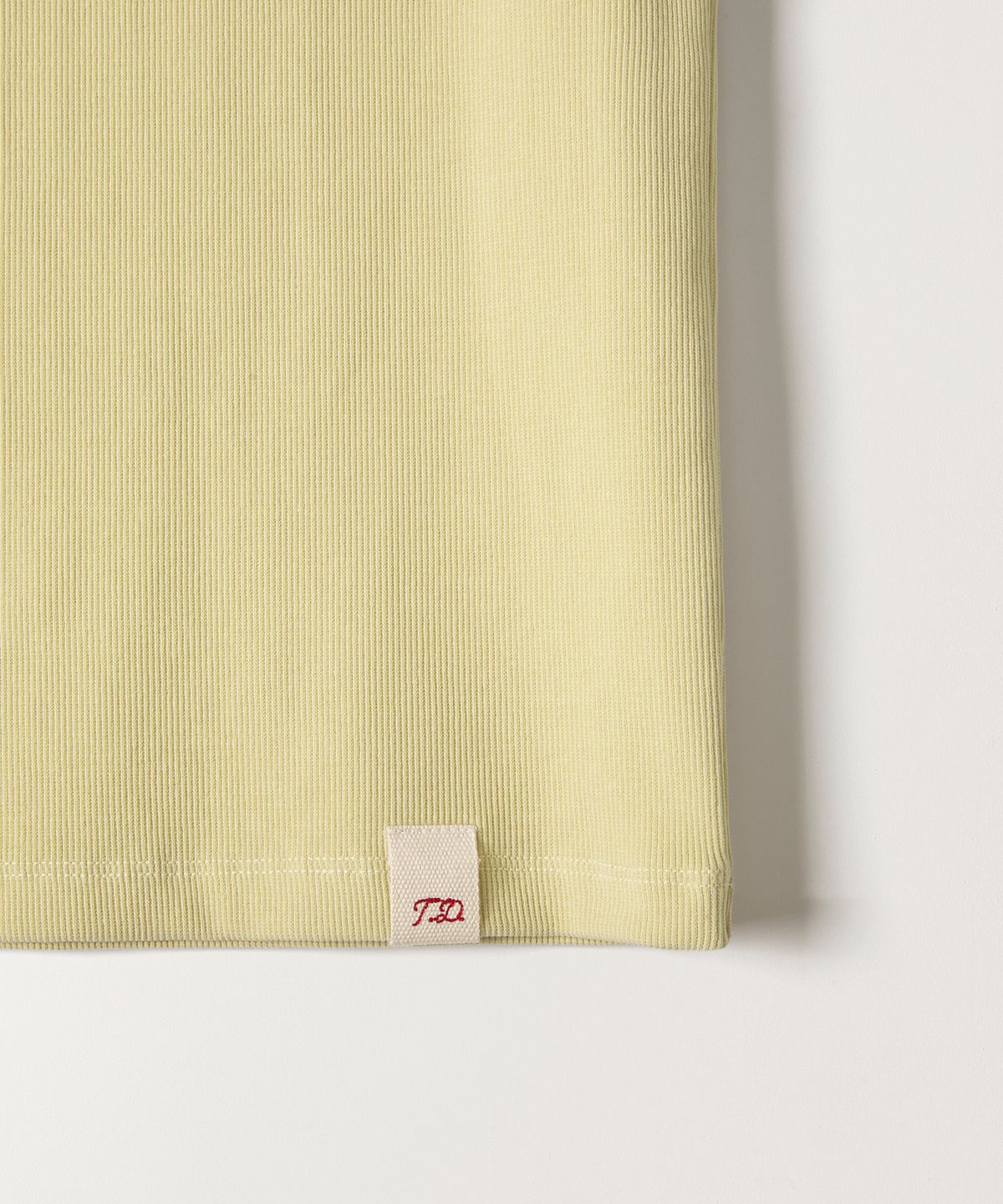 튜드먼트(TTUDEMENT) RIBBED COTTON SLEEVELESS LIME