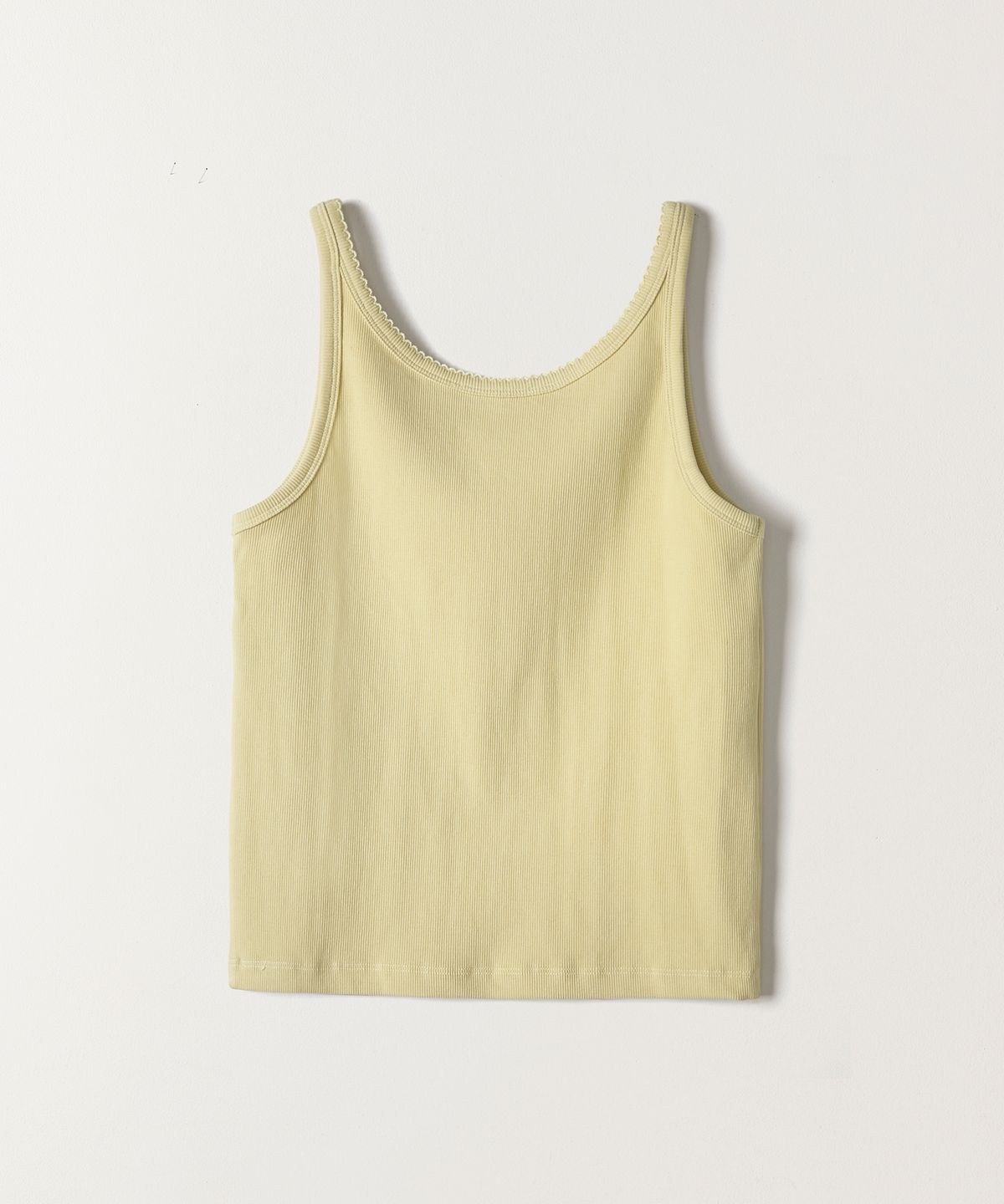 튜드먼트(TTUDEMENT) RIBBED COTTON SLEEVELESS LIME