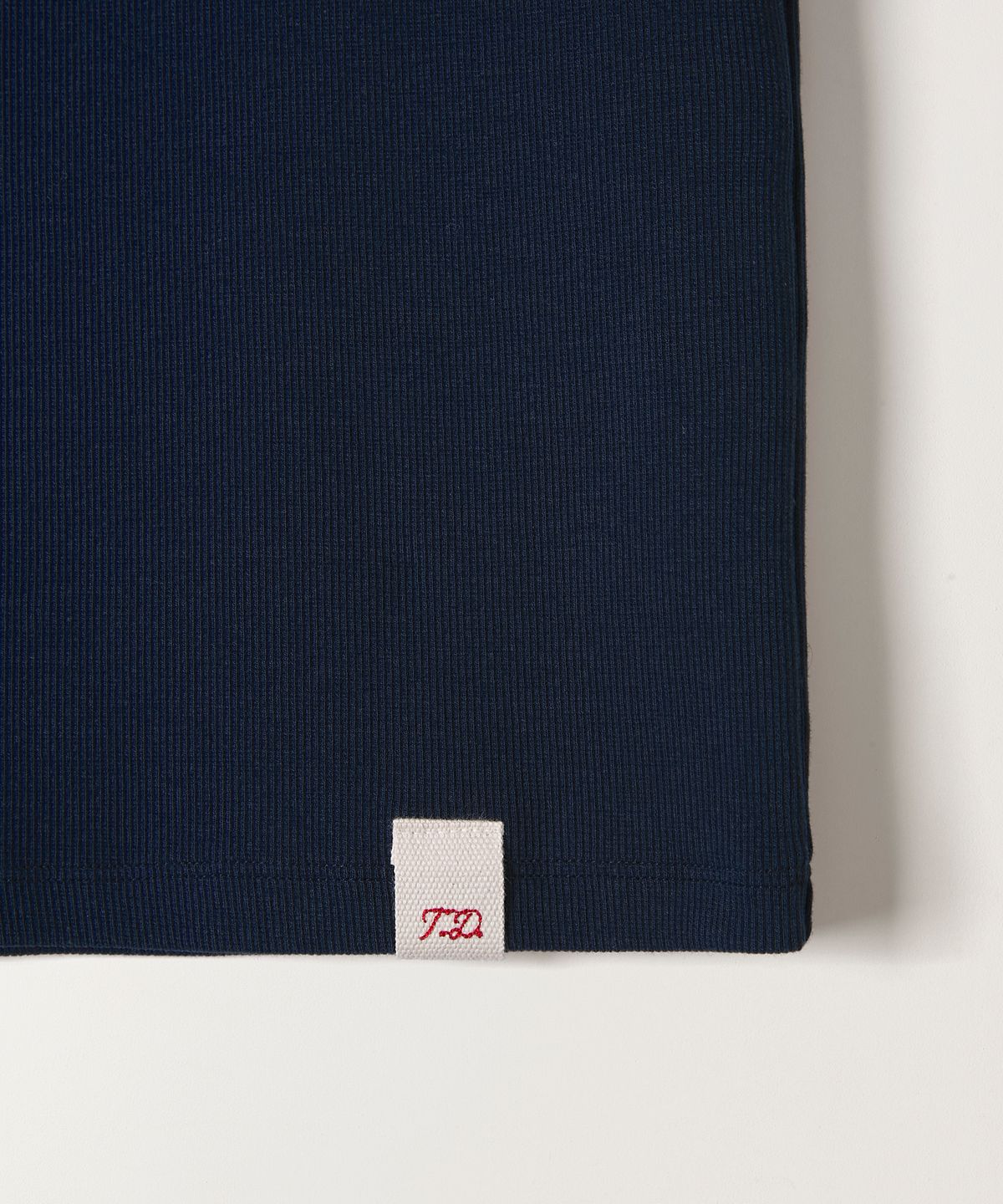 튜드먼트(TTUDEMENT) RIBBED COTTON SLEEVELESS NAVY