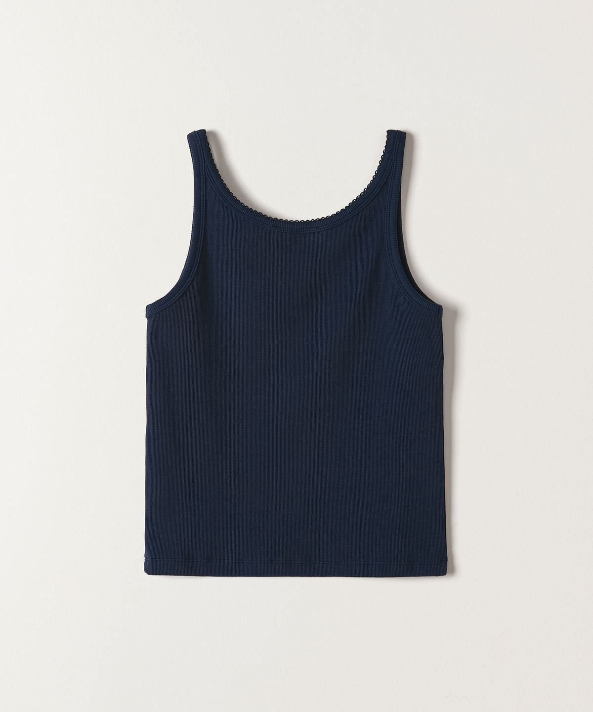 튜드먼트(TTUDEMENT) RIBBED COTTON SLEEVELESS NAVY