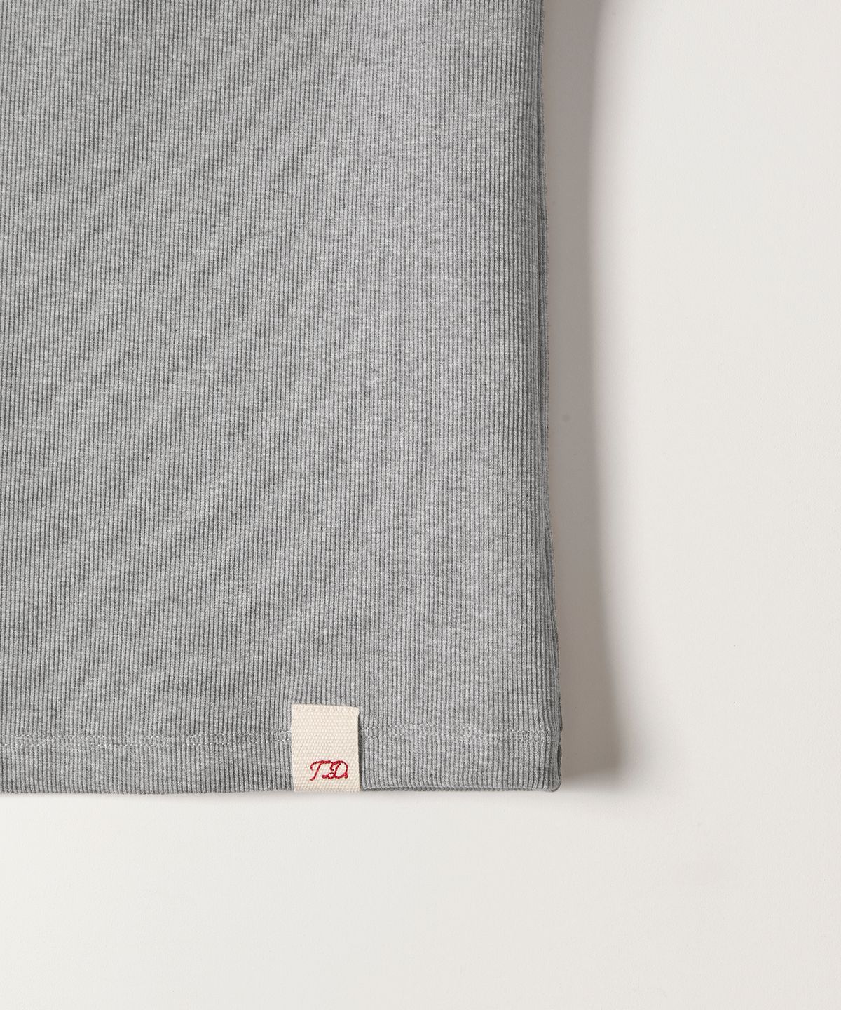 튜드먼트(TTUDEMENT) RIBBED COTTON SLEEVELESS MELANGE GREY