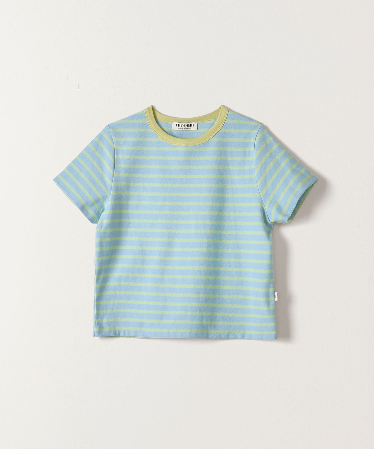 튜드먼트(TTUDEMENT) MULTI STRIPED T-SHIRT MINT
