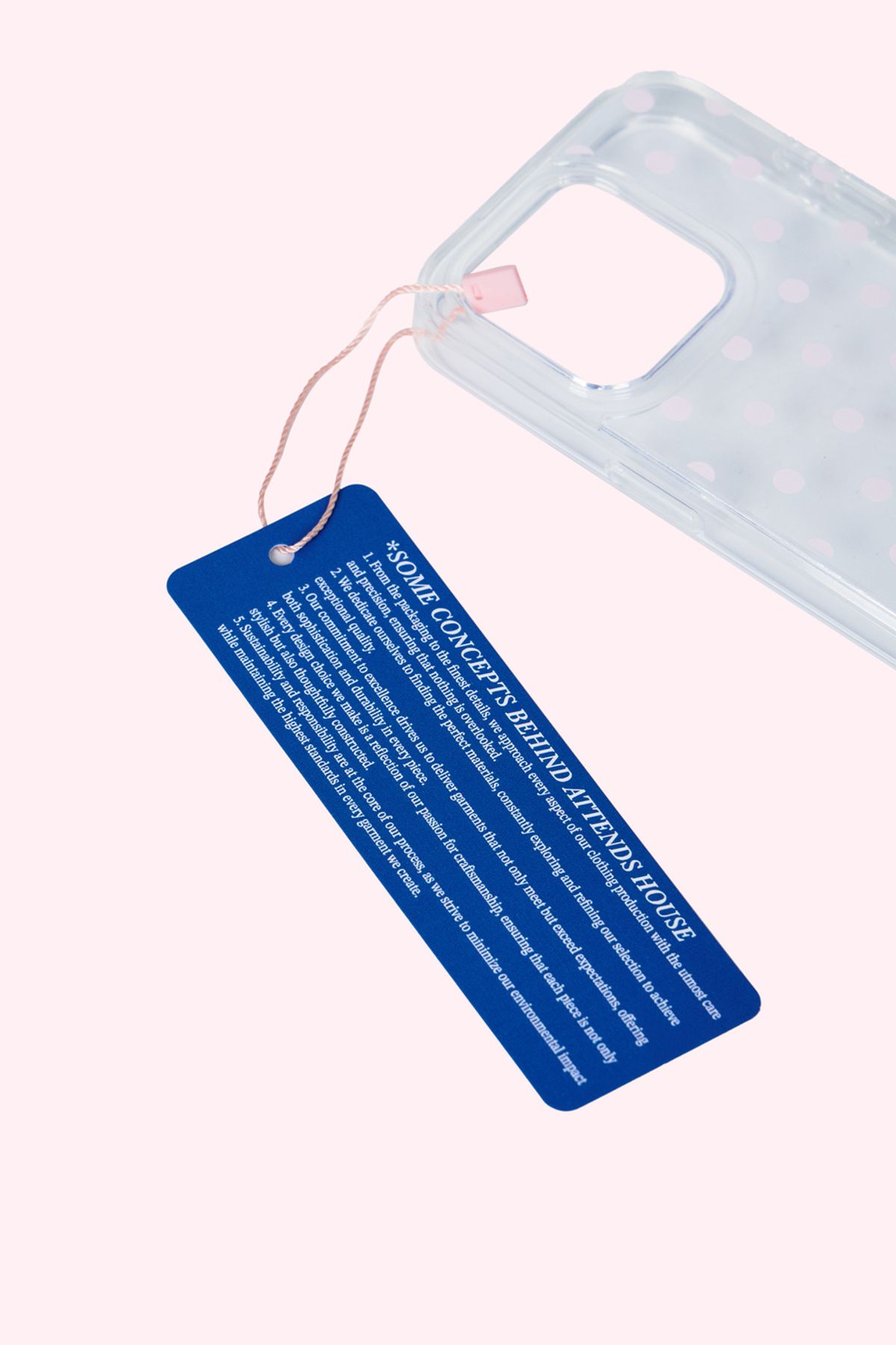 어텐즈(ATTENDS) Dots dots case (Jelly pink)