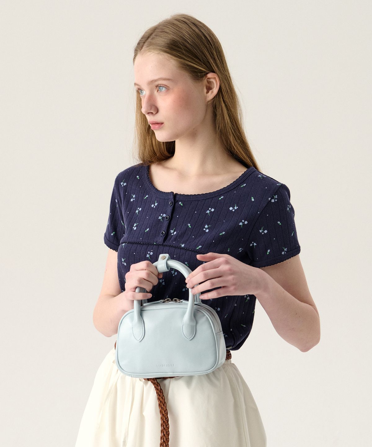 튜드먼트(TTUDEMENT) SORBET MINI TOTE BAG LIGHT BLUE