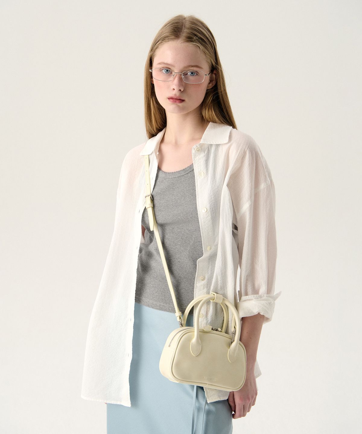 튜드먼트(TTUDEMENT) SORBET MINI TOTE BAG WHITE