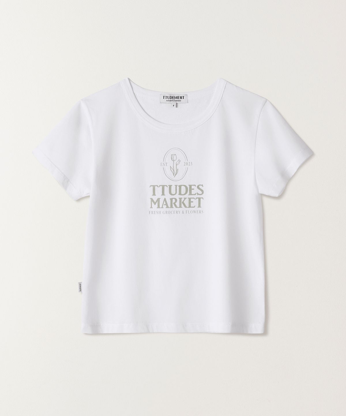 튜드먼트(TTUDEMENT) TTUDEMENT MARKET TEE WHITE