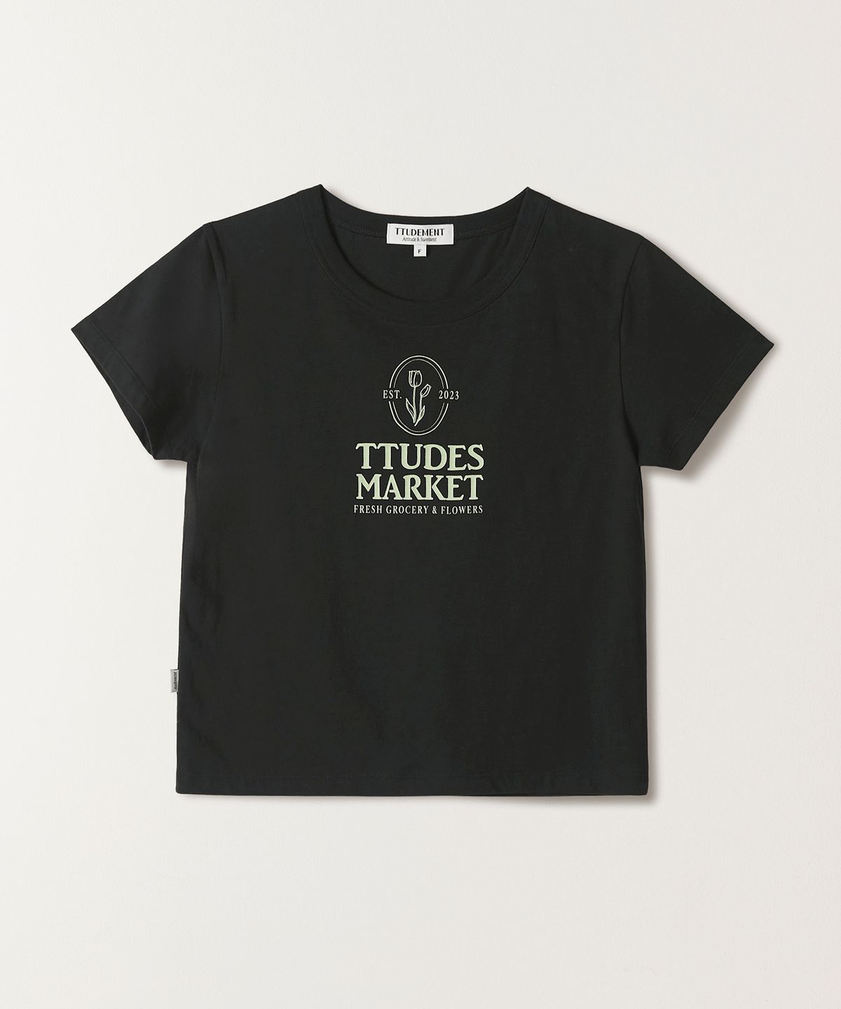 튜드먼트(TTUDEMENT) TTUDEMENT MARKET TEE BLACK