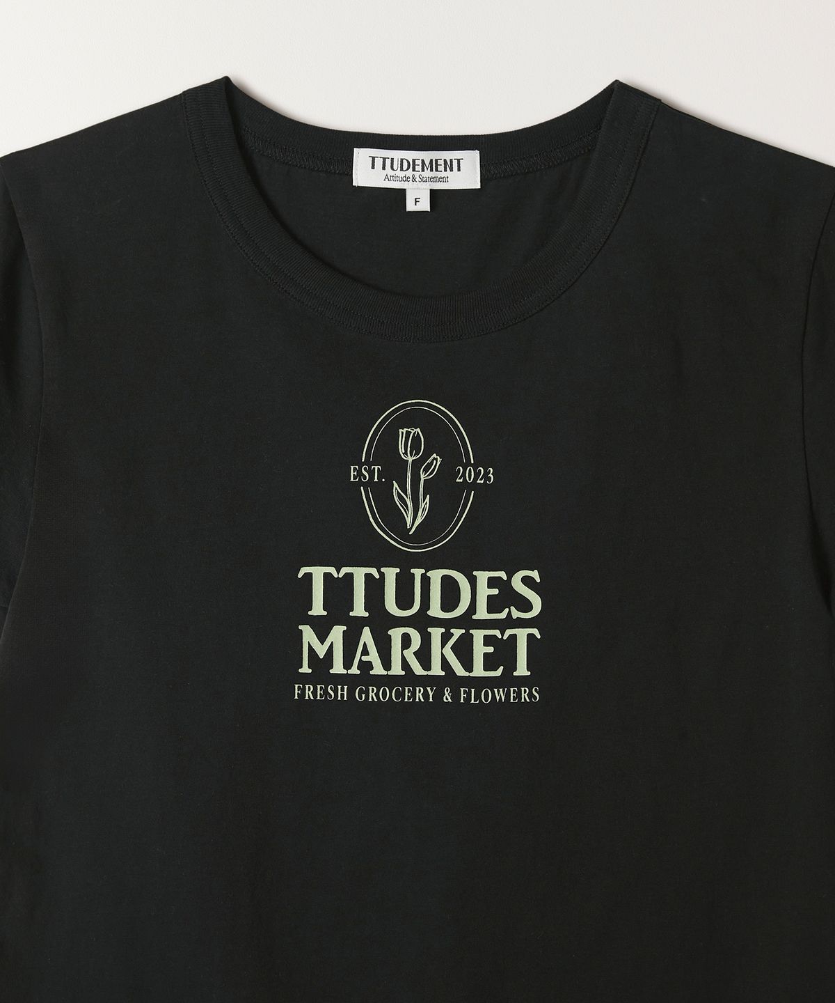 튜드먼트(TTUDEMENT) TTUDEMENT MARKET TEE BLACK