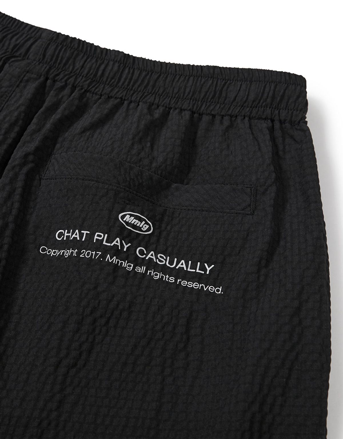 엠엠엘지(MMLG) [Mmlg] REGULAR FIT TEXTURE SHORTS (BLACK)