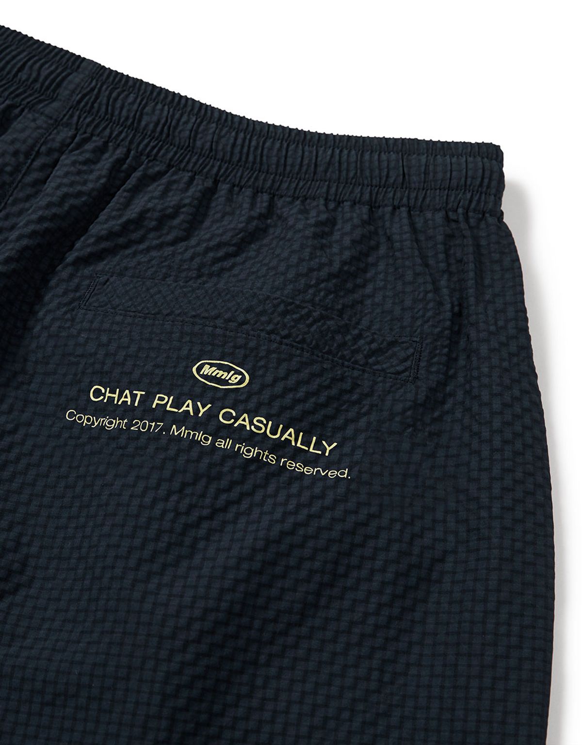 엠엠엘지(MMLG) [Mmlg] REGULAR FIT TEXTURE SHORTS (NAVY)
