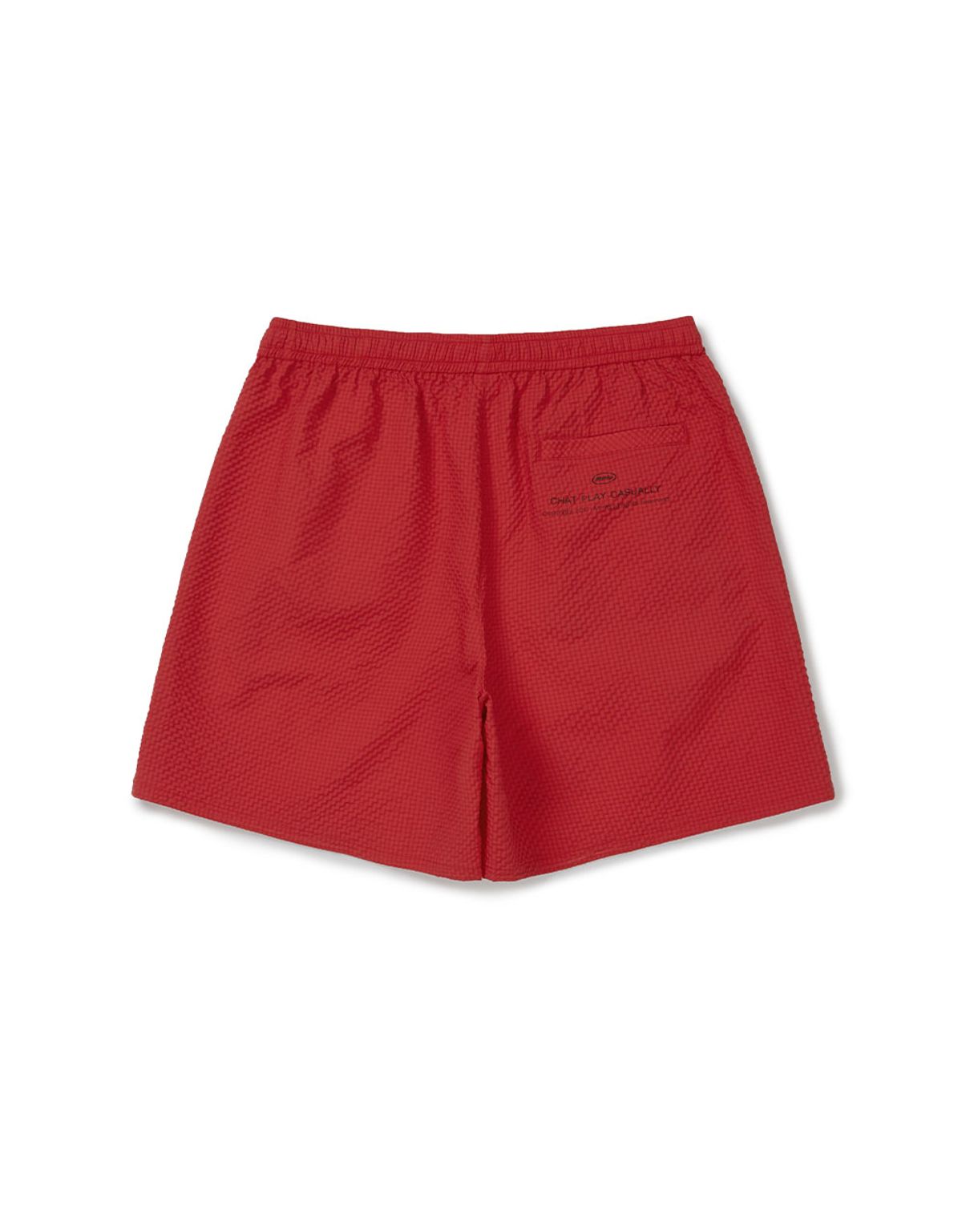 엠엠엘지(MMLG) [Mmlg] REGULAR FIT TEXTURE SHORTS (RED)