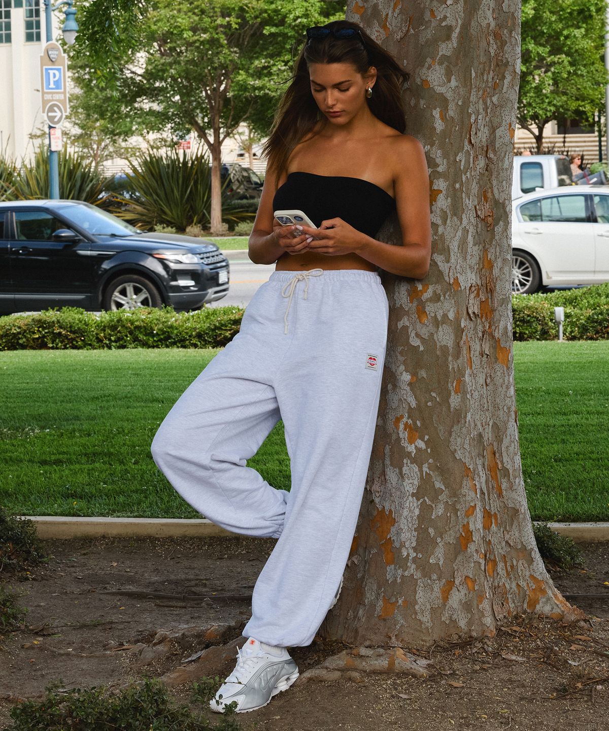 에르에르(ERER) Washed Jogger Pants White Melange