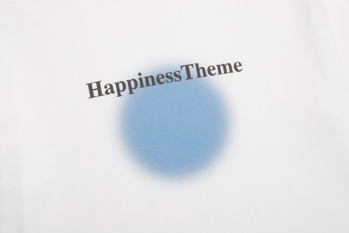 바쥬비쥬(BAJOO BIJOO) HAPPINESS THEME BLUR T-SHIRT [WHITE]