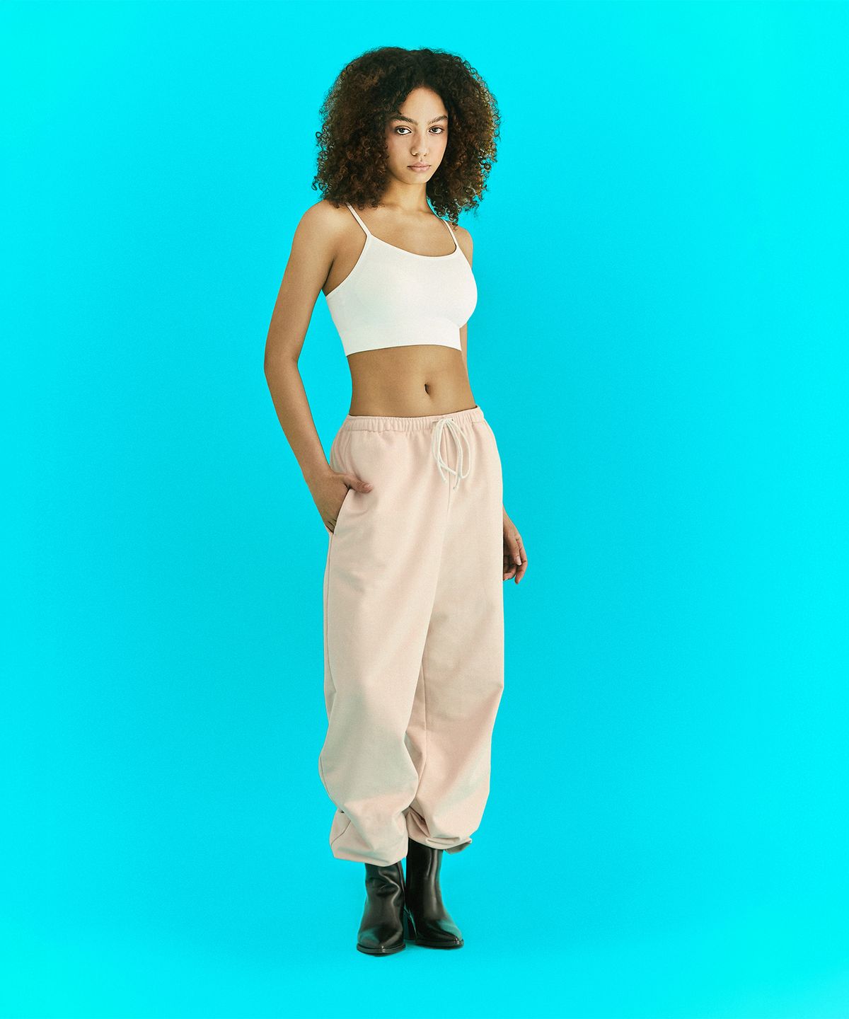 에르에르(ERER) Washed Jogger Pants Light Pink