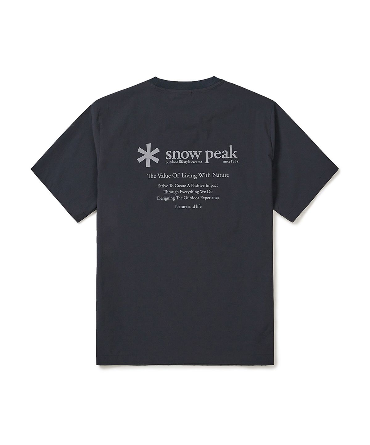 스노우피크 어패럴(SNOWPEAK APPAREL) 씬테크 베이직 반팔 티셔츠 (S25MUSTS31) Dark Navy