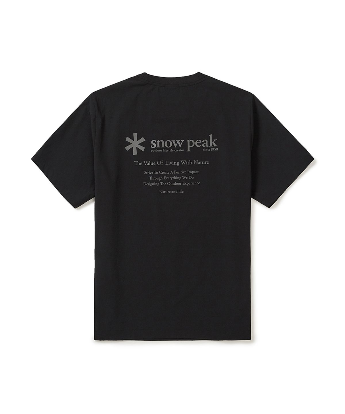 스노우피크 어패럴(SNOWPEAK APPAREL) 씬테크 베이직 반팔 티셔츠 (S25MUSTS31) Black