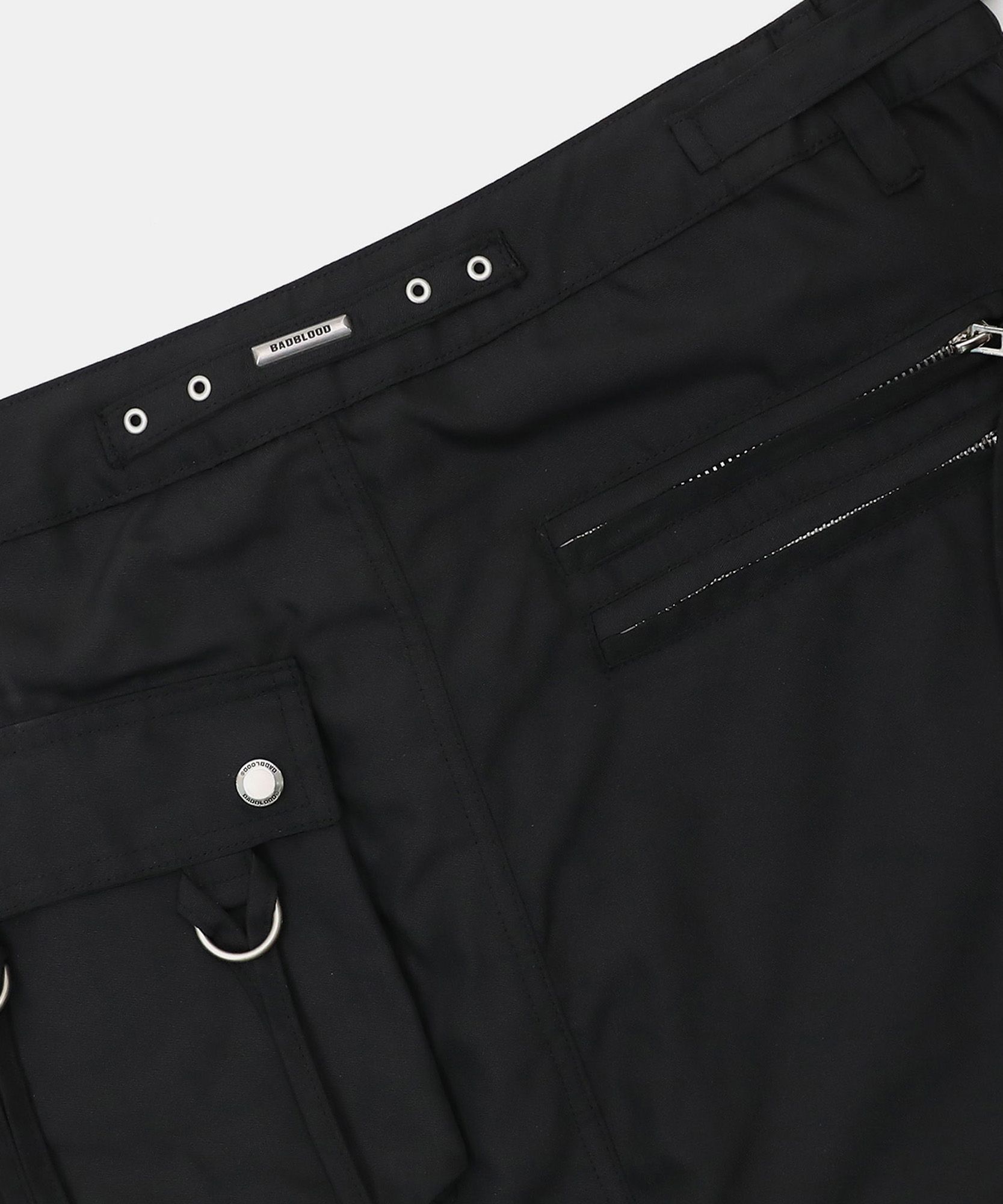 ★BAD BLOOD★Squad Curved Cargo Pants 【送料込/関税込】 MUSINSA公式 | BADBLOOD Squad Curved Cargo Pants - Black