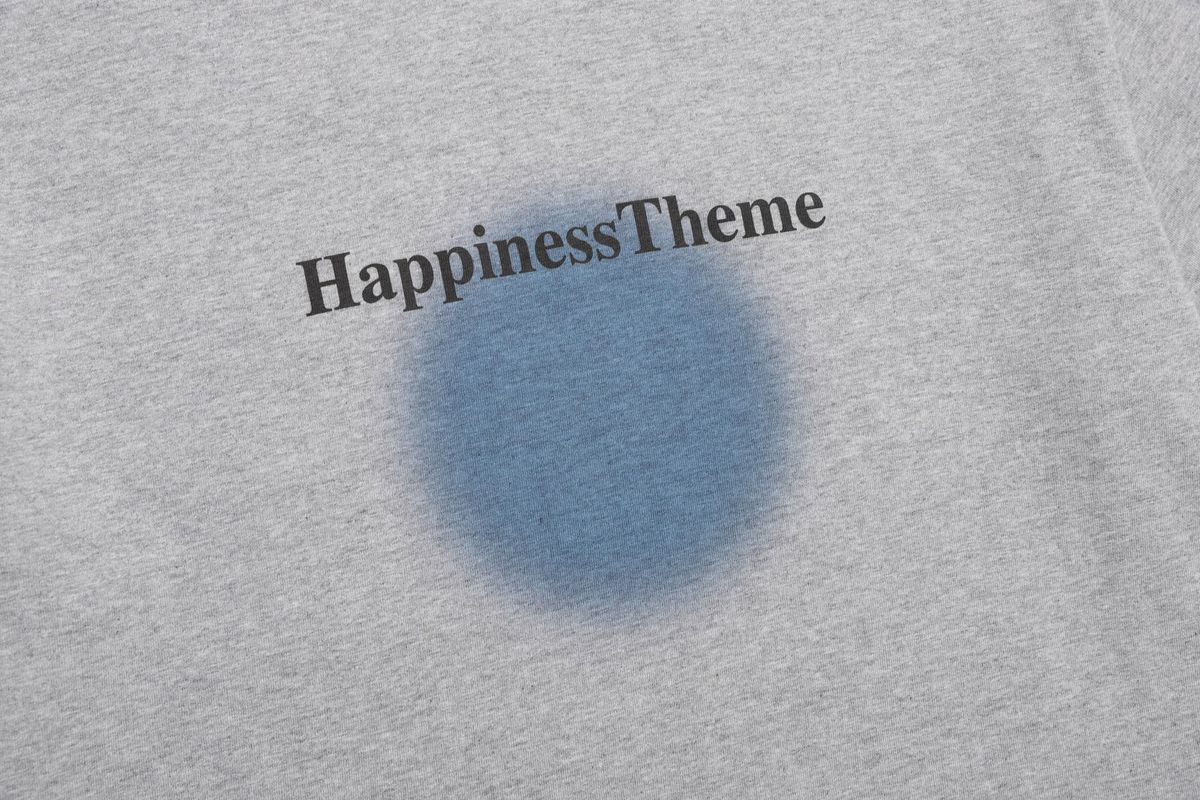 바쥬비쥬(BAJOO BIJOO) HAPPINESS THEME BLUR T-SHIRT [GREY]