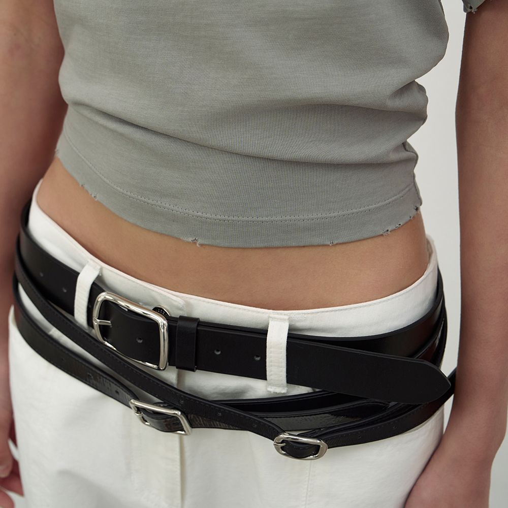 LCDC ♥ TRIPLE LAYER LEATHER BELT /追跡付 MUSINSA公式 | LCDC TM TRIPLE LAYER LEATHER BELT (BLACK)