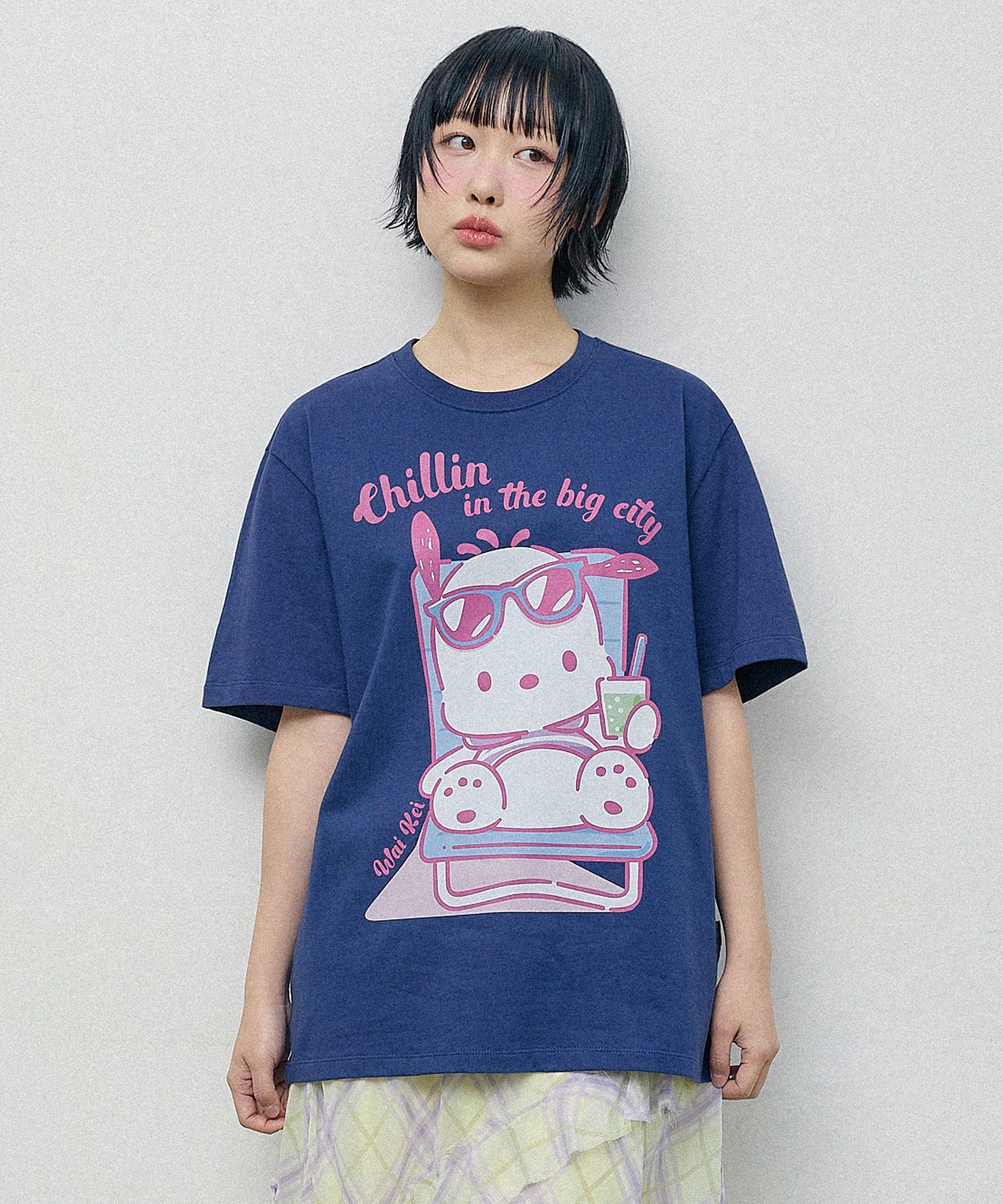 Tシャツ・カットソー Wai Kei YK Pochaco Mesh Short Sleeve T-shirt Navy YKBE05TS03 PREORDER] WAIKEI X POCHACCO YK Pochacco Mesh Short Sleeve