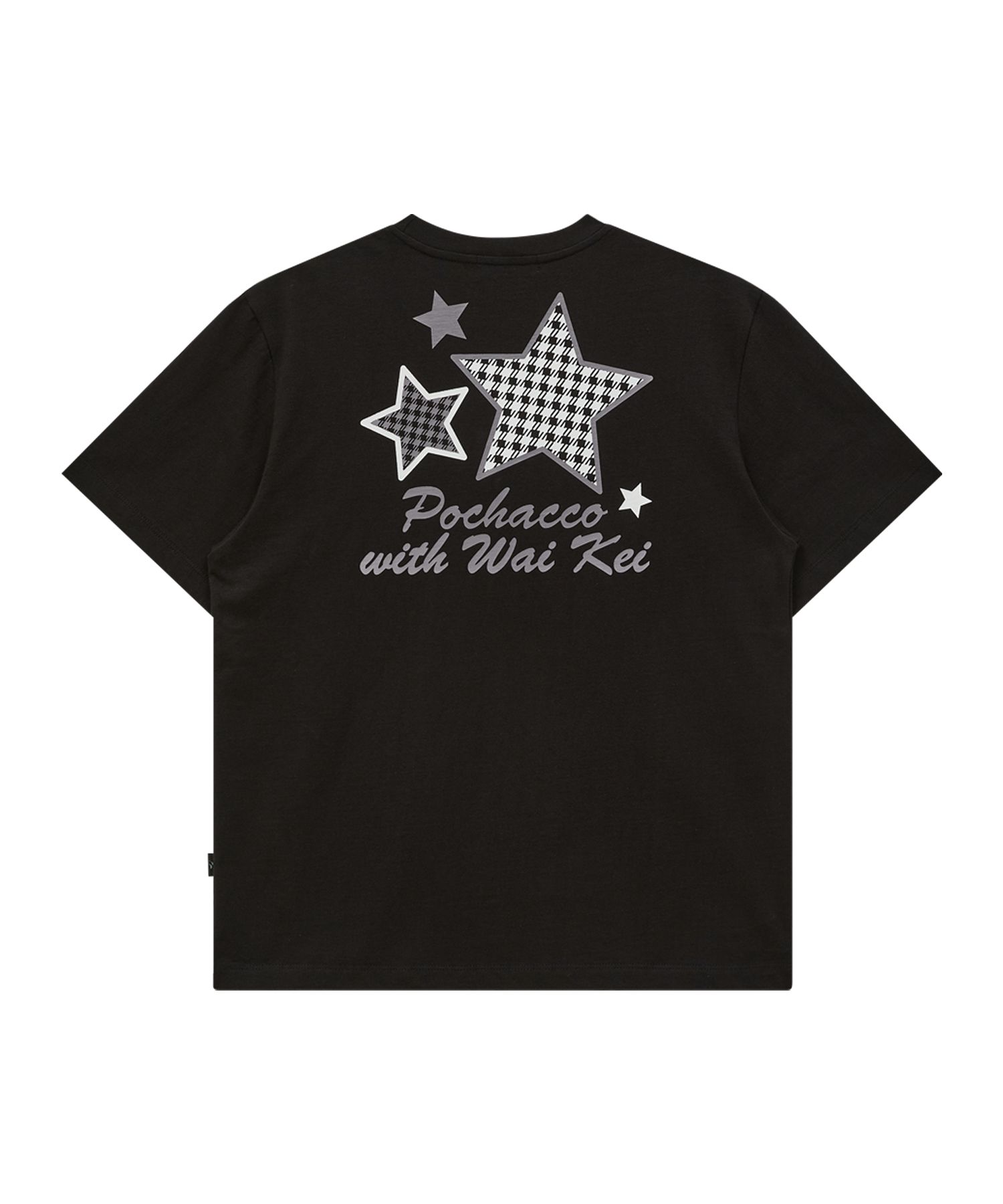 ★WAIKEI★ Pochaco with star short sleeve t-shirt black YKBE MUSINSA | WAI KEI Pochaco with star short sleeve t-shirt black